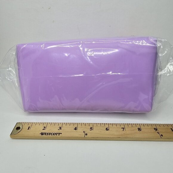 JUICY COUTURE PU Cosmetic Bag So Juicy Nail Polish Graphic Lilac Toiletry Bottle - Picture 12 of 12